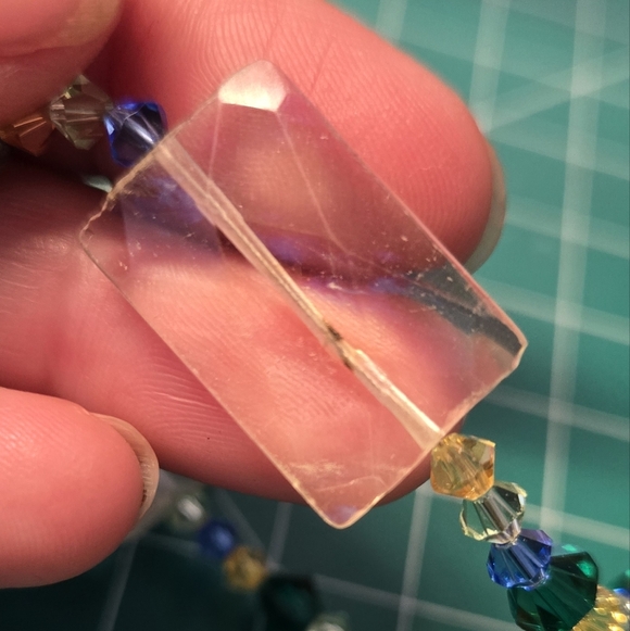 Vintage Necklace Sterling Crystals Moonstones 3 Strand - Picture 2 of 11